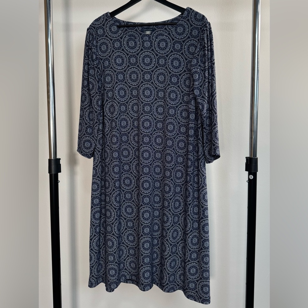 Tommy Hilfiger Navy Circular Pattern Dress